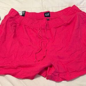 GAP Women's Bright Pink Linen pull on Shorts